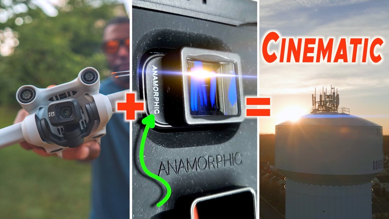 DJI Mini 3 Pro | Создайте кинематографический эффект с помощью комплекта широкоугольного и анамор...