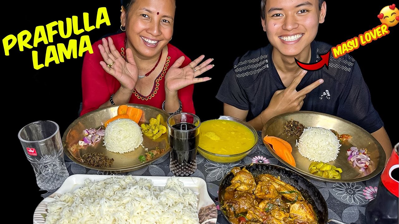 Home Made Chicken Thakali  Mukbang With ​⁠@prafullalama07 🥰 Local Thakali😊