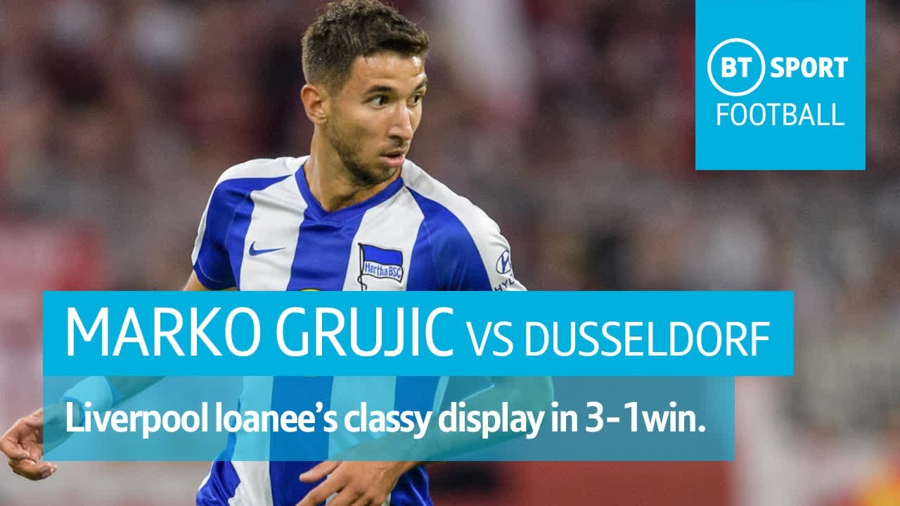 Liverpool loanee Marko Grujic - Individual highlights from Hertha Berlin vs Dusseldorf