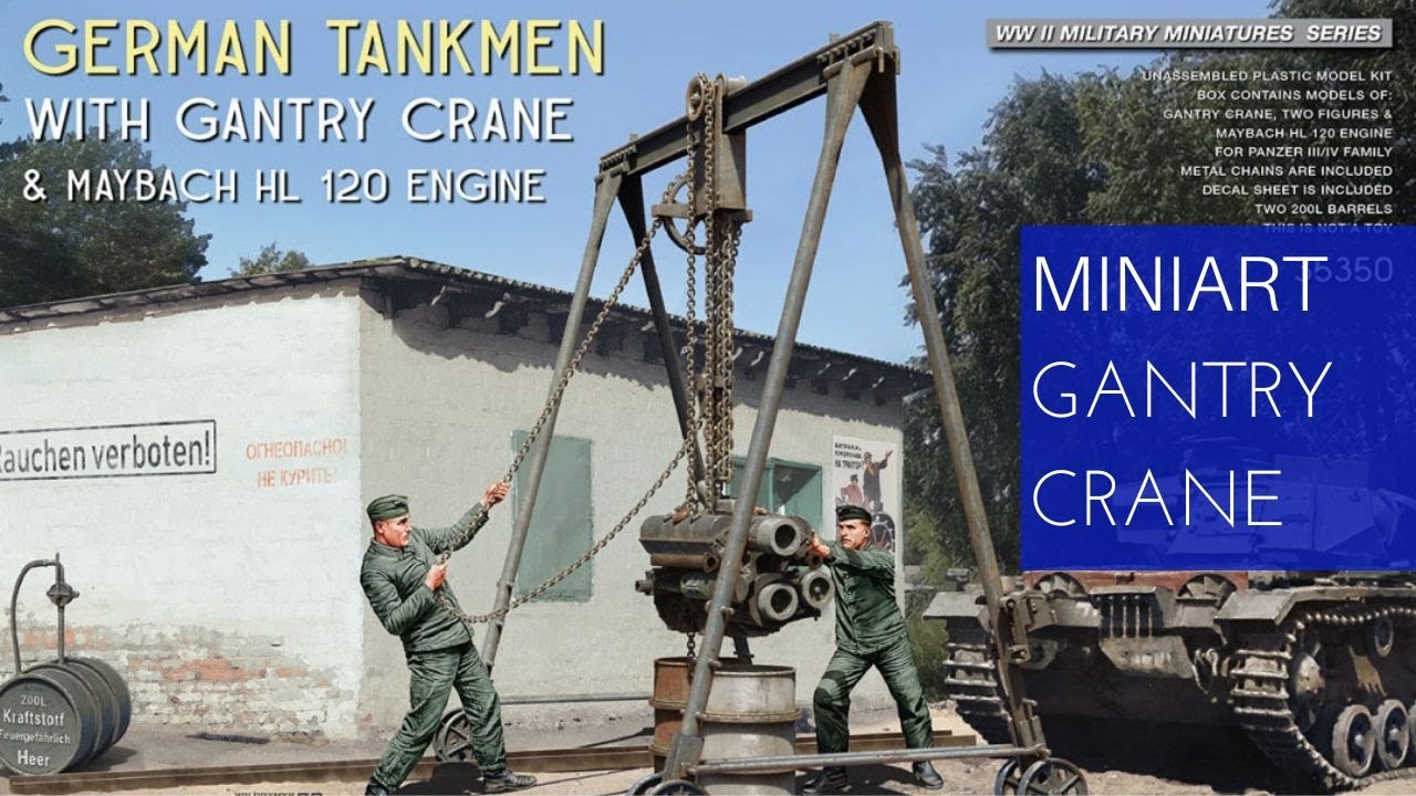 Miniart 1/35 German Tankmen with Gantry Crane (35350) Review