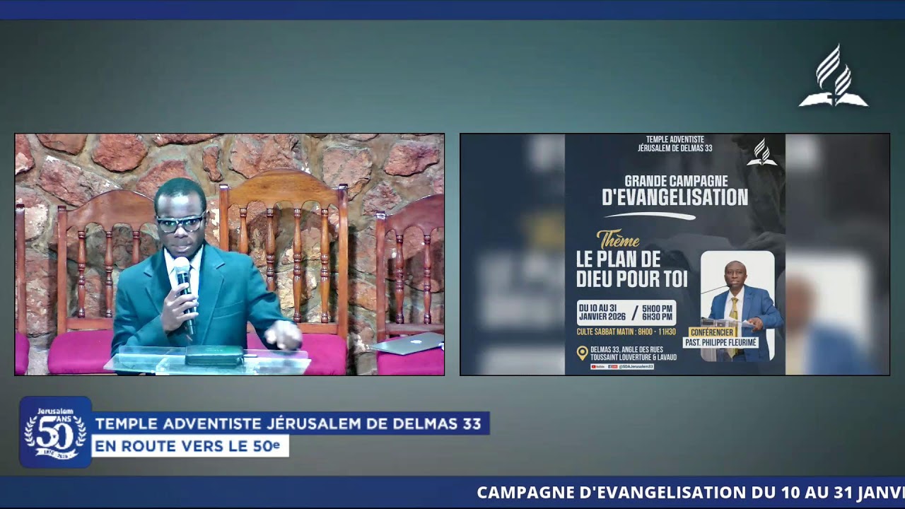 Grande campagne d'évangélisation autour du thème || LE PLAN DE DIEU POUR TOI