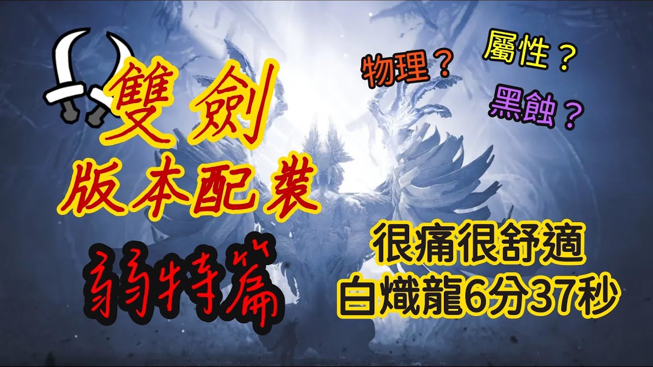 【MHWilds】魔物獵人 荒野 || 超舒適裝備打白熾龍6分37秒 || 雙劍配裝再進化 || 物理、屬性、黑蝕4全收錄 || 專業數據分析與計算 || 耳塞防風MVP