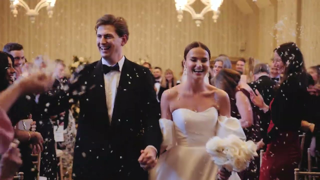 Hampton Manor Wedding, Bride Wears 'Frankie' by Badgley Mischka