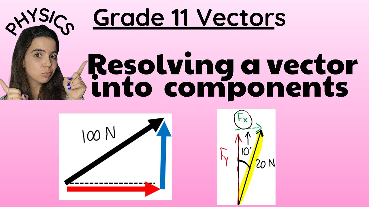 Vectors in 2D grade 11: Resolving a vector into perpendicular and parallel components