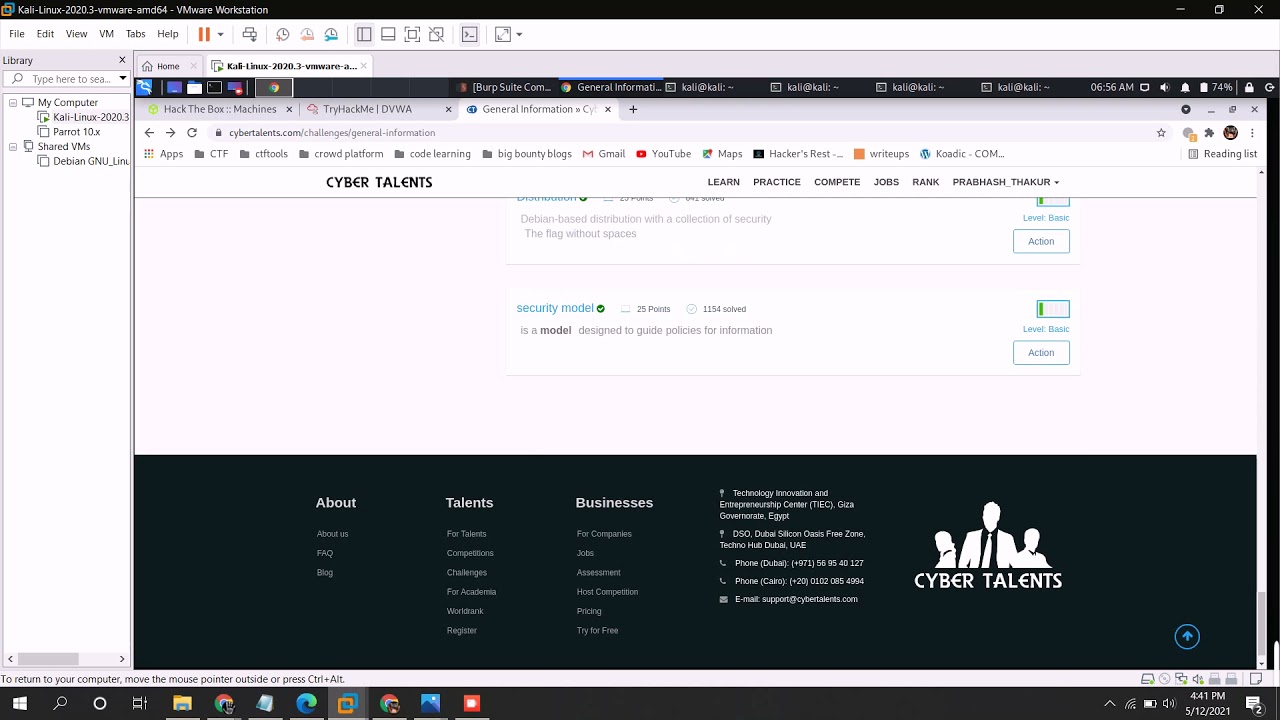 General information | cybertalents | writeups | walkthrough
