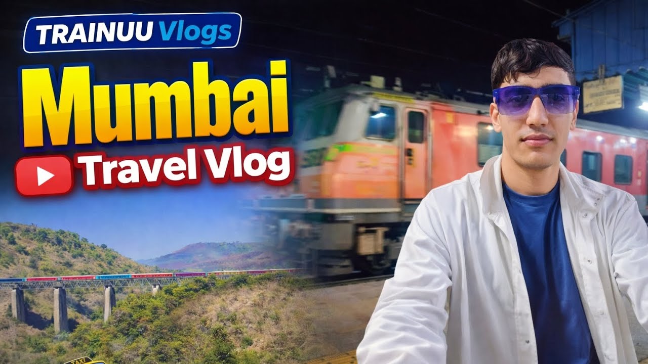 Mumbai Train Journey 🚆 | Full Travel to Mumbai | Travel Vlog India | TRAINUU Vlogs 🥰 @its_okay_vinet