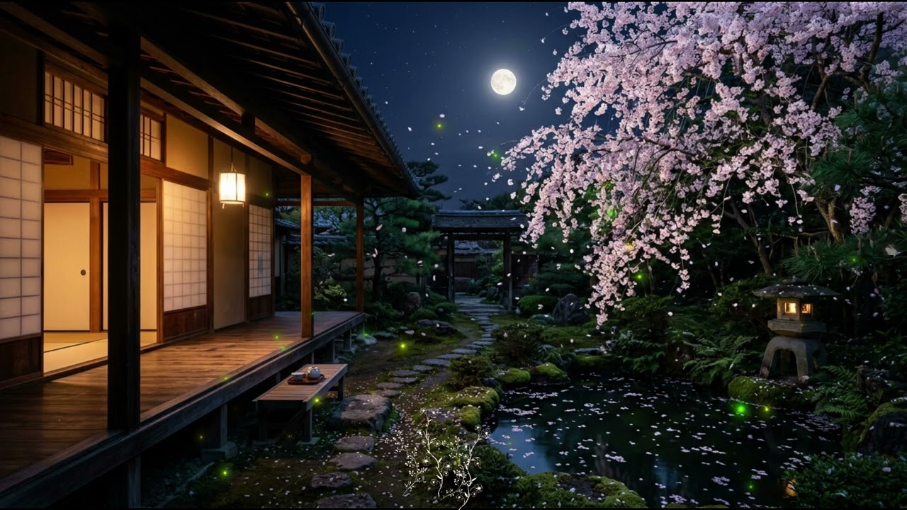 Cherry Blossom Breeze Sleep – Silent Engawa View (8 Hours)