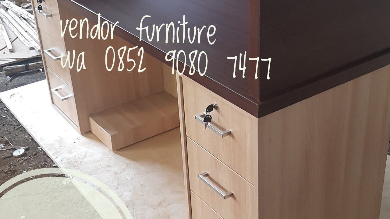 CUSTOM | Meja Kerja Industrial Minimalis HPL Desk Office Table @vendorfurniture