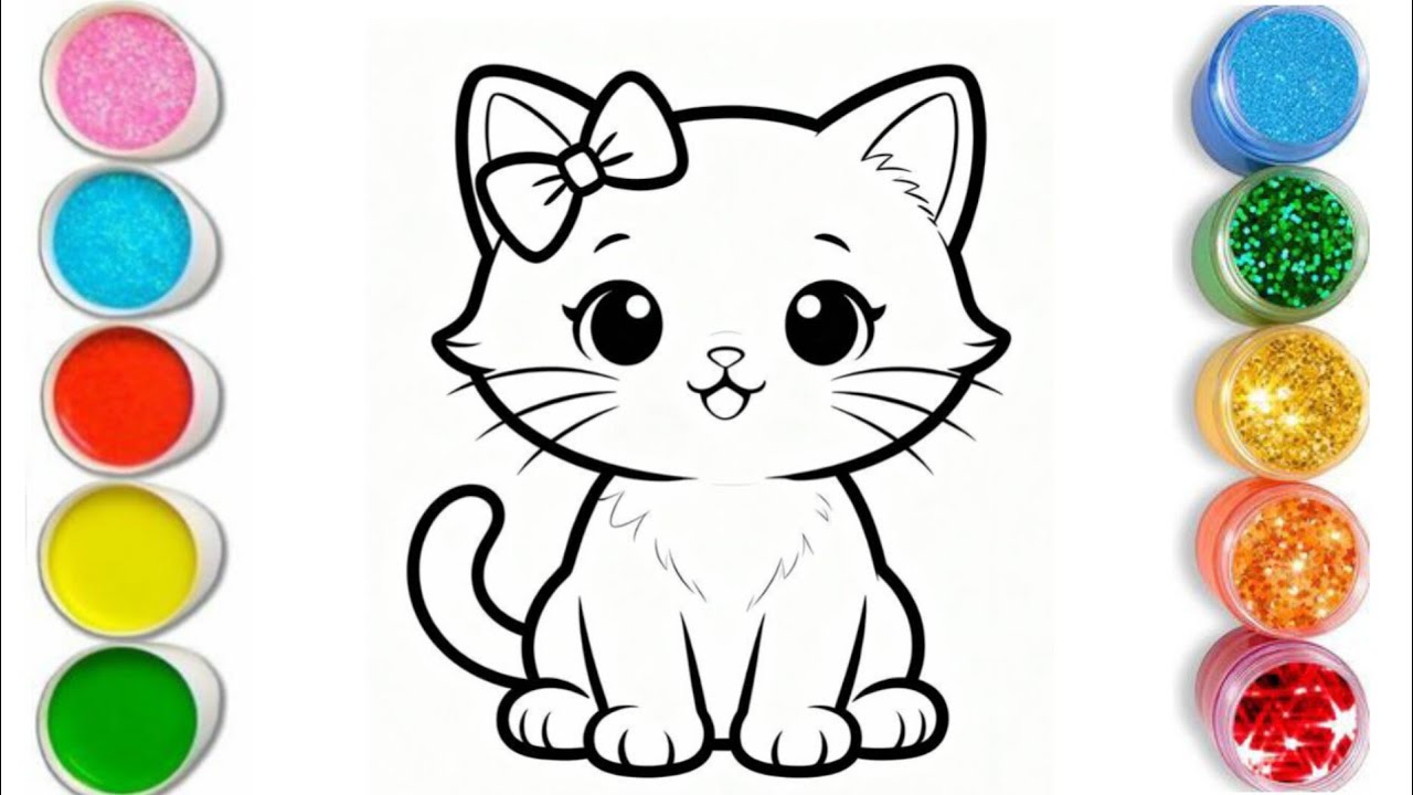 How to Draw a Cute Cat 🐈 for Kids: Easy Step by Step Tutorial / Cute Cat 😸 Drawing for Kids 