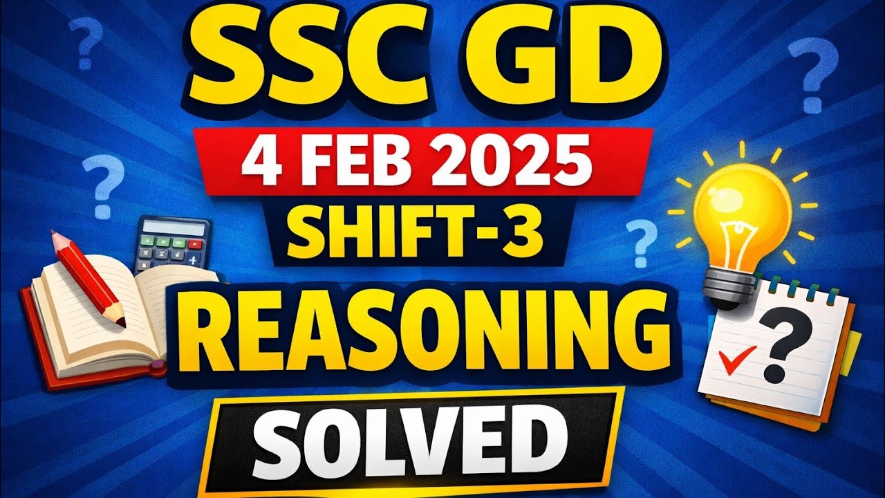 SSC GD 4 Feb 2025 Shift-3 Reasoning | Previous Year Paper Detailed Explanation | Vinay Maths