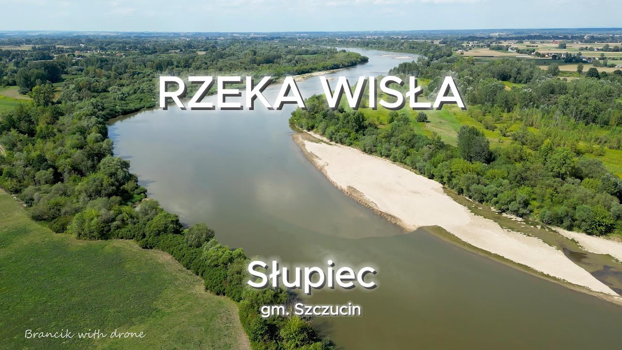 Rzeka Wisła - Słupiec gm. Szczucin | województwo małopolskie | Wisła z lotu ptaka | dji fly