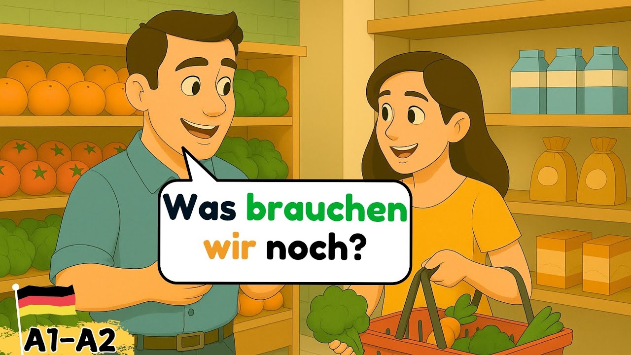 🛒🇩🇪 Учите немецкий с удовольствием для начинающих: Повседневная жизнь в супермаркете!