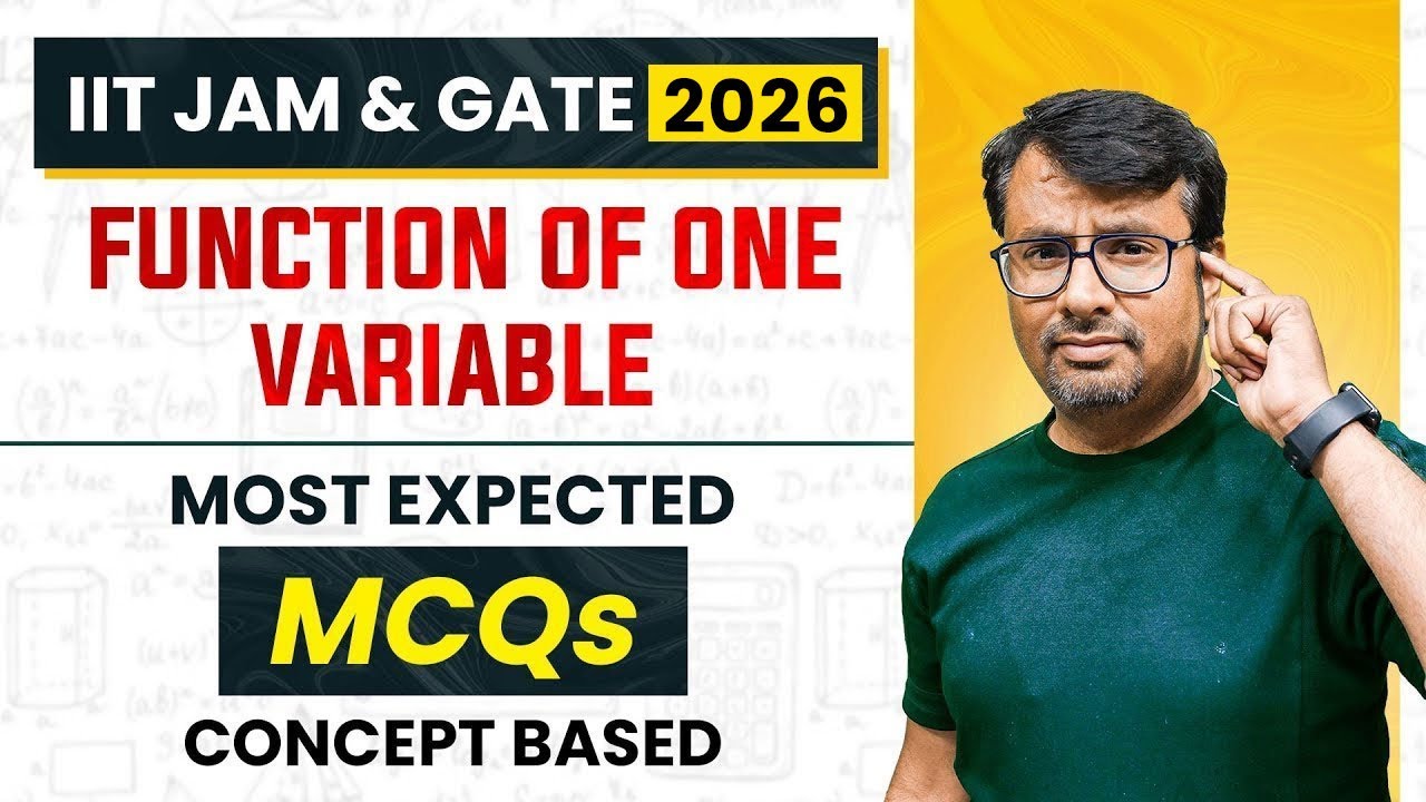 IIT JAM 2026 | Function of One Variable - Most Expected Concept Based MCQs by Gp sir