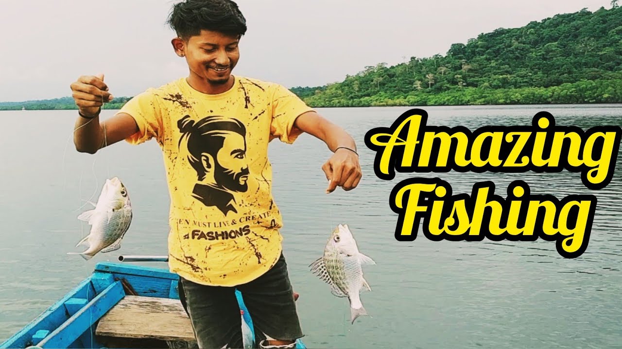 Line Fishing in sea on Andaman and Nicobar Islands