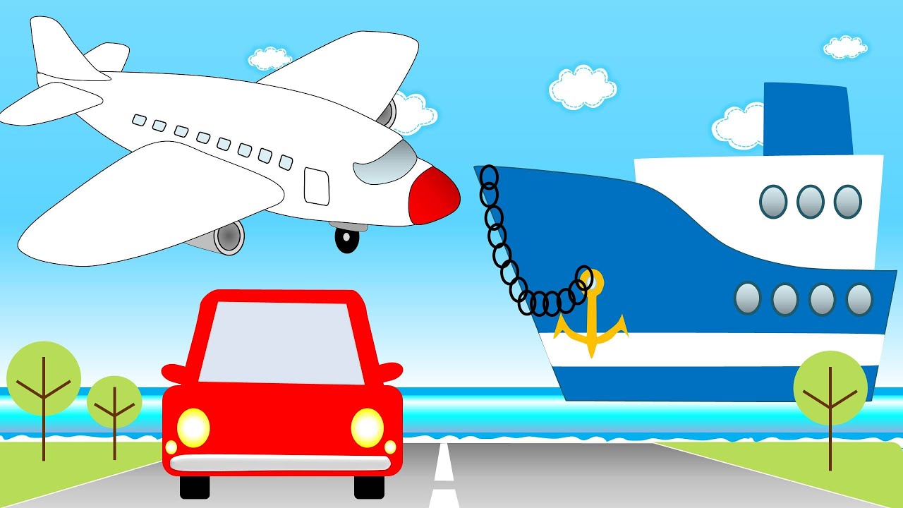 Carros para niños - Transporte para niños - Carros, Motos, Aviones, Barcos