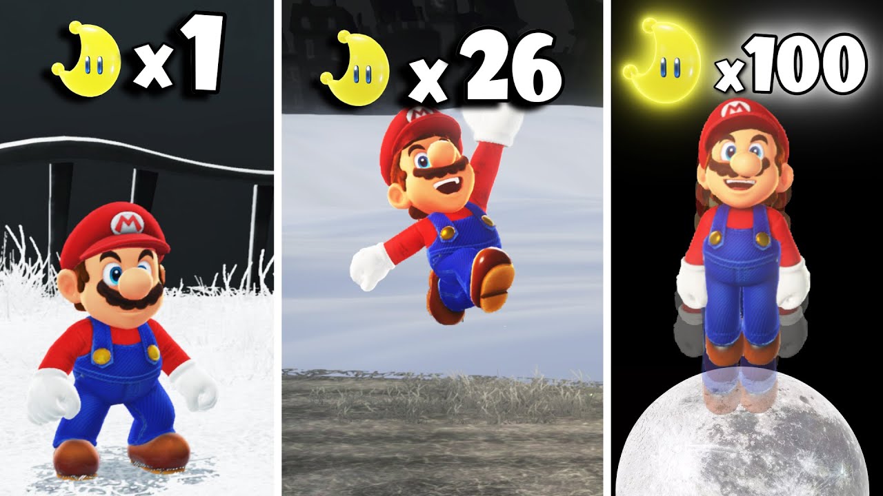 Peut-on FINIR Mario odyssey si on saute PLUS HAUT à chaque LUNE ?