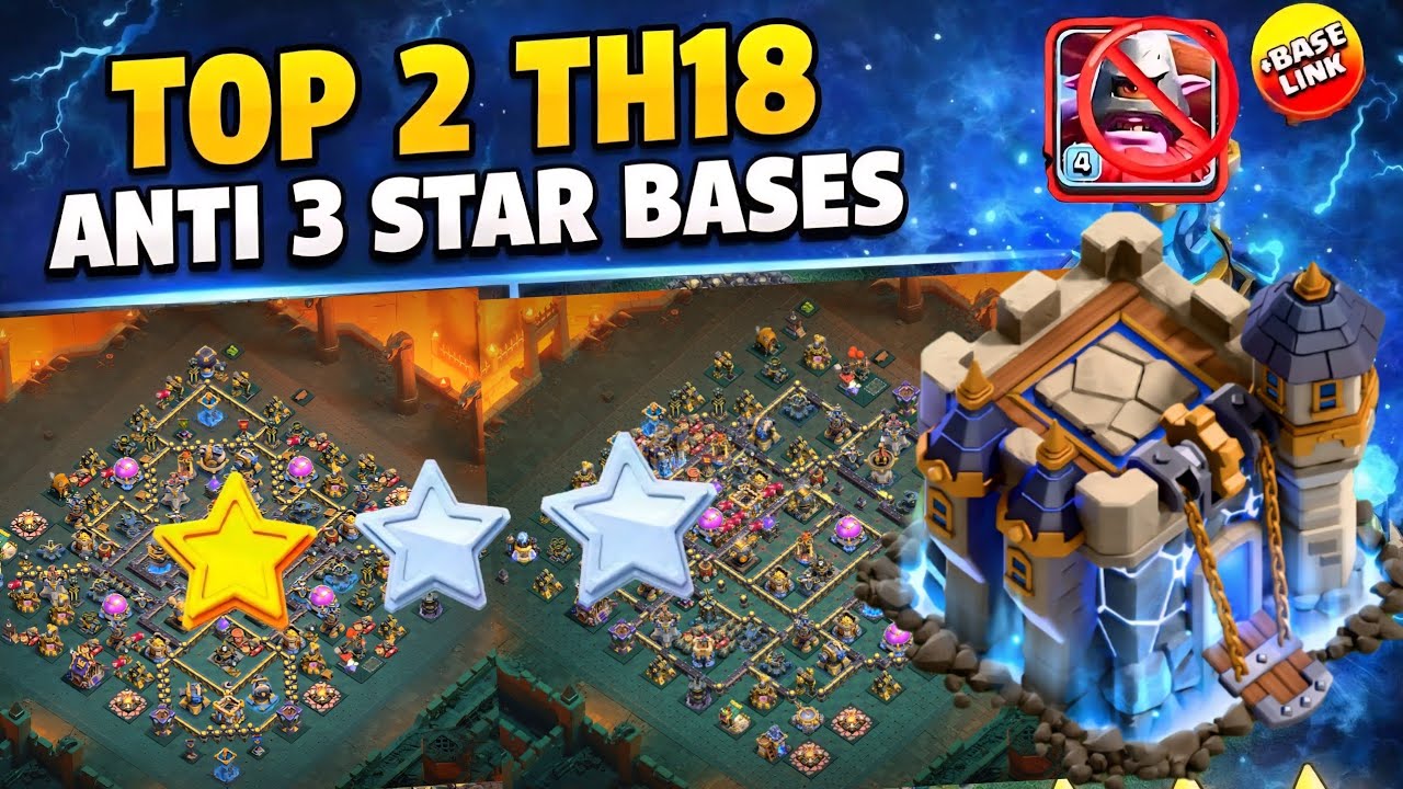 Top-2 Th18 Best Anti 3 Star Tested With Replays Bases In Legend league | #clashofclans