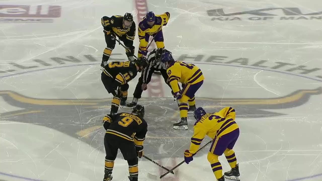 Chaotic Final 2 Minutes Of Minnesota State vs. Michigan Tech For The MacNaughton Cup 2023
