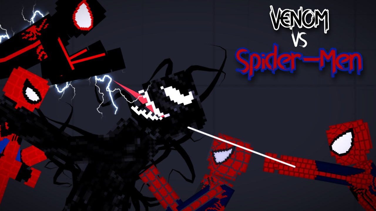 Venom VS Spider-Men in People Playground
