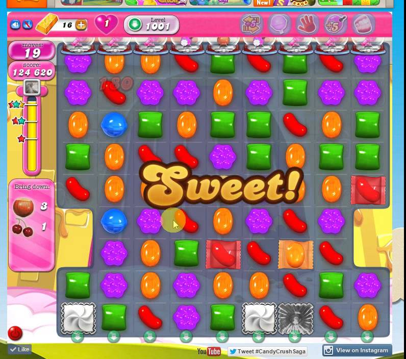 Candy Crush Saga Level 1001