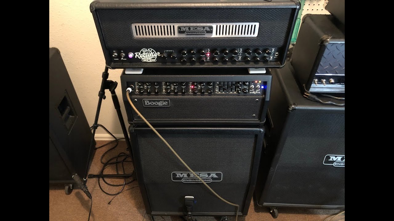 Mesa Boogie Mark V vs Dual Rectifier Multi-Watt tone comparo. ESP Hanneman. V30.