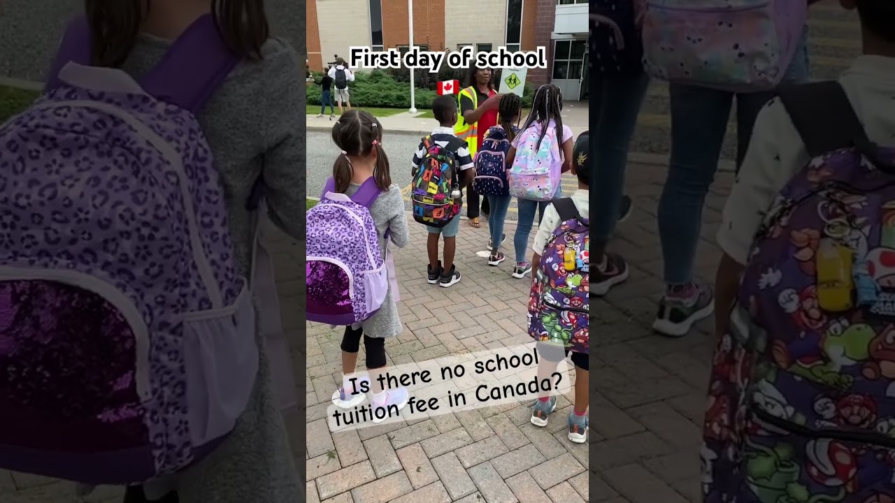 First day of school in #Canada 🇨🇦   We don&rsquo;t pay any tuition fee except in college #backtoschool