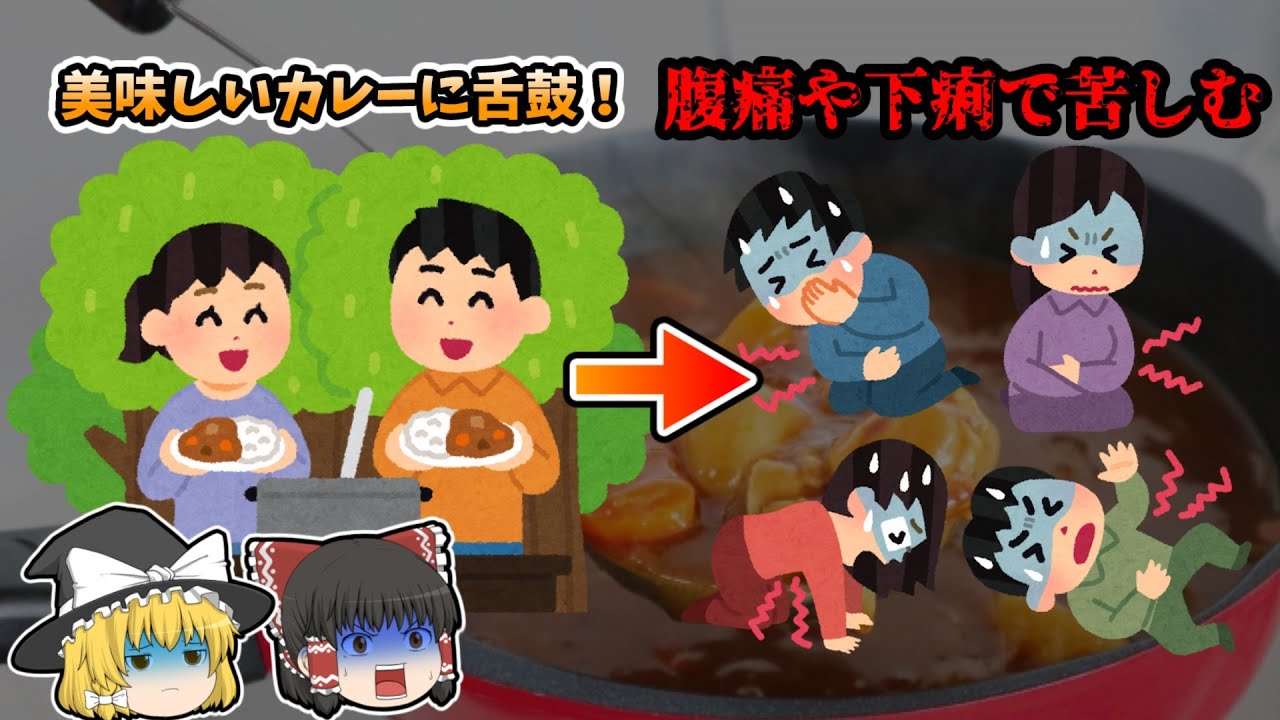 【ゆっくり解説】前日に作ったカレーを常温放置 ウェルシュ菌により200名近くが腹痛や下痢で苦しむ『カレーライスによる集団食中毒事件』【1998年】