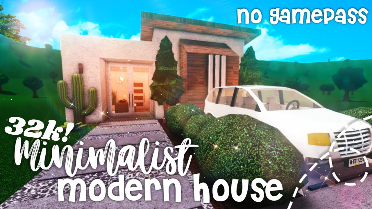 No Gamepass Minimalist One Story Modern House I Bloxburg Speedbuild and Tour - iTapixca Builds