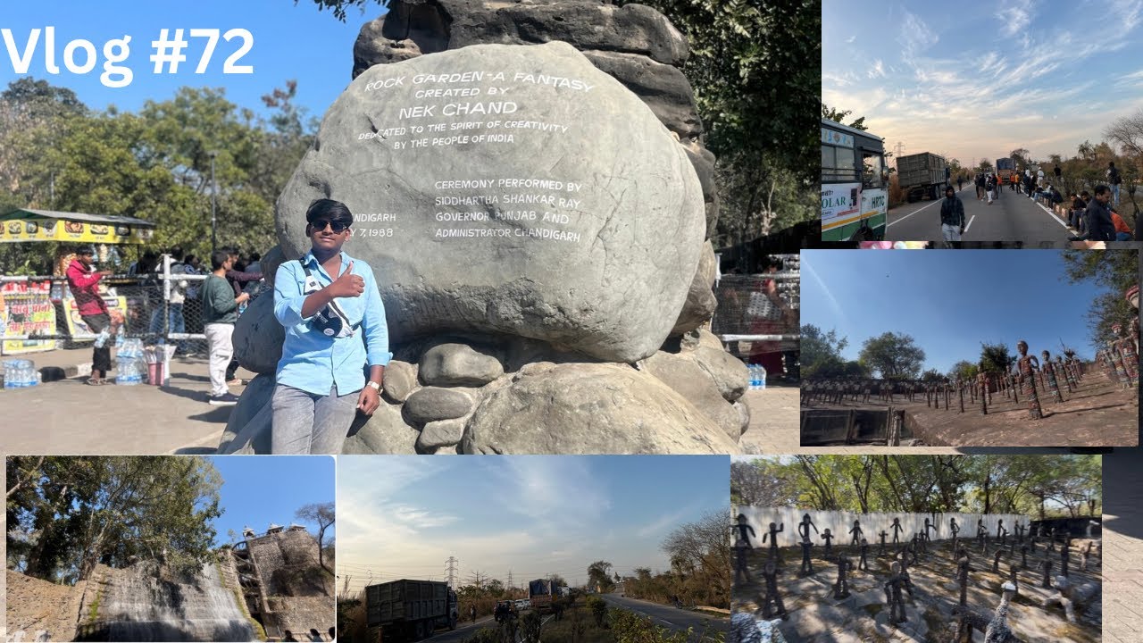 Exploring the Magic of Nek Chand’s Rock Garden! 🪨✨(Chandigarh to Manali)#subscribers ￼