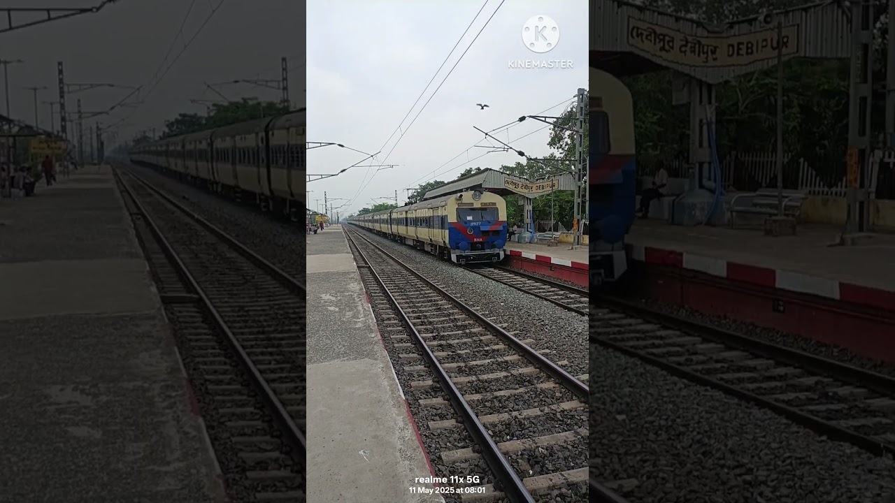 DN-13180 - Siuri - Sealdah MEMU Express crossed Debipur station || Memu Supremacy 🔥 