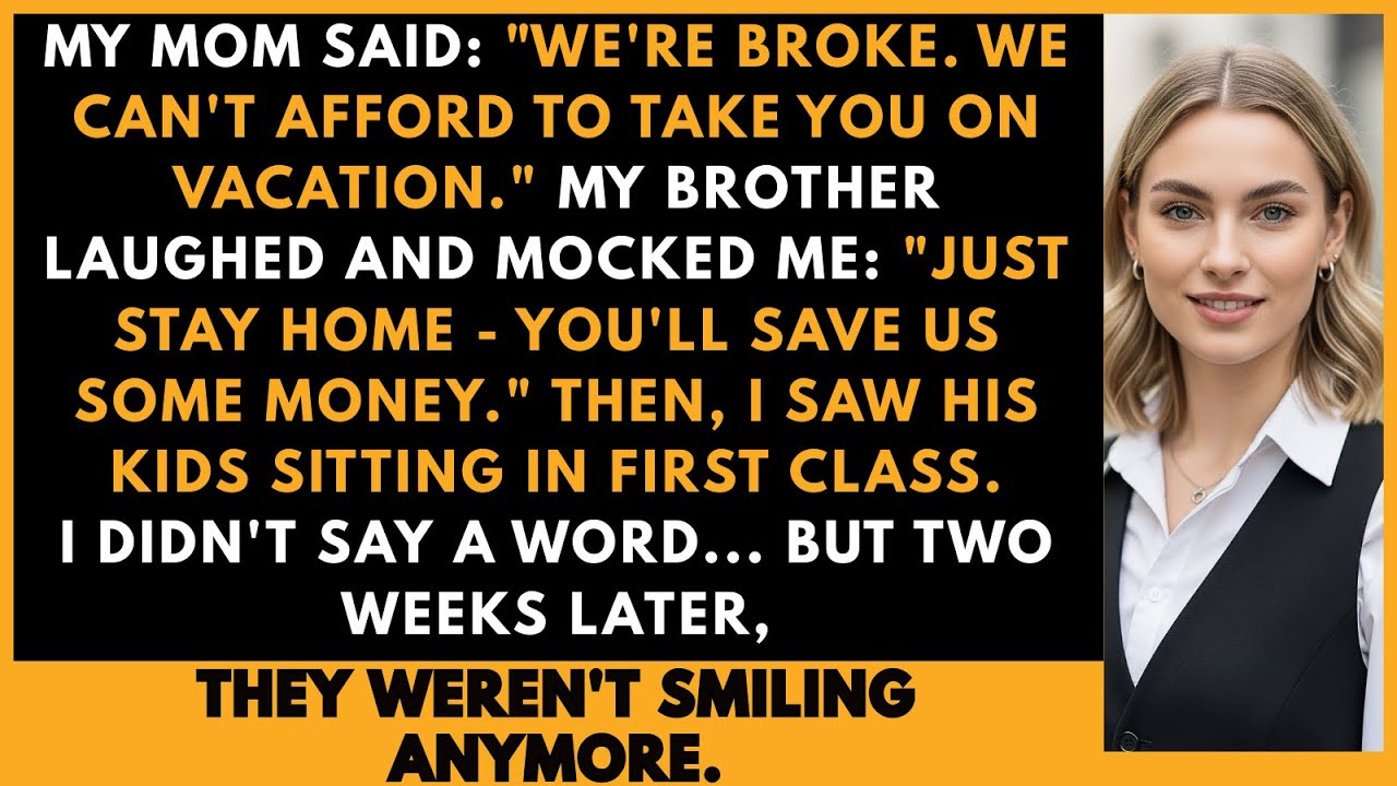 My Mom Said We Were “Broke” so Can't Affort To Take Me On Vacation — Then I Saw Them in First Class
