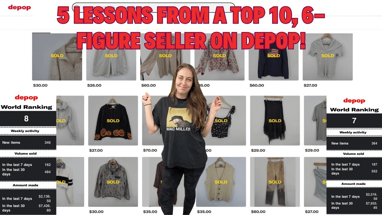 Как ПРОДАТЬ свой магазин на Depop — 5 уроков от одного из 10 лучших продавцов мира!