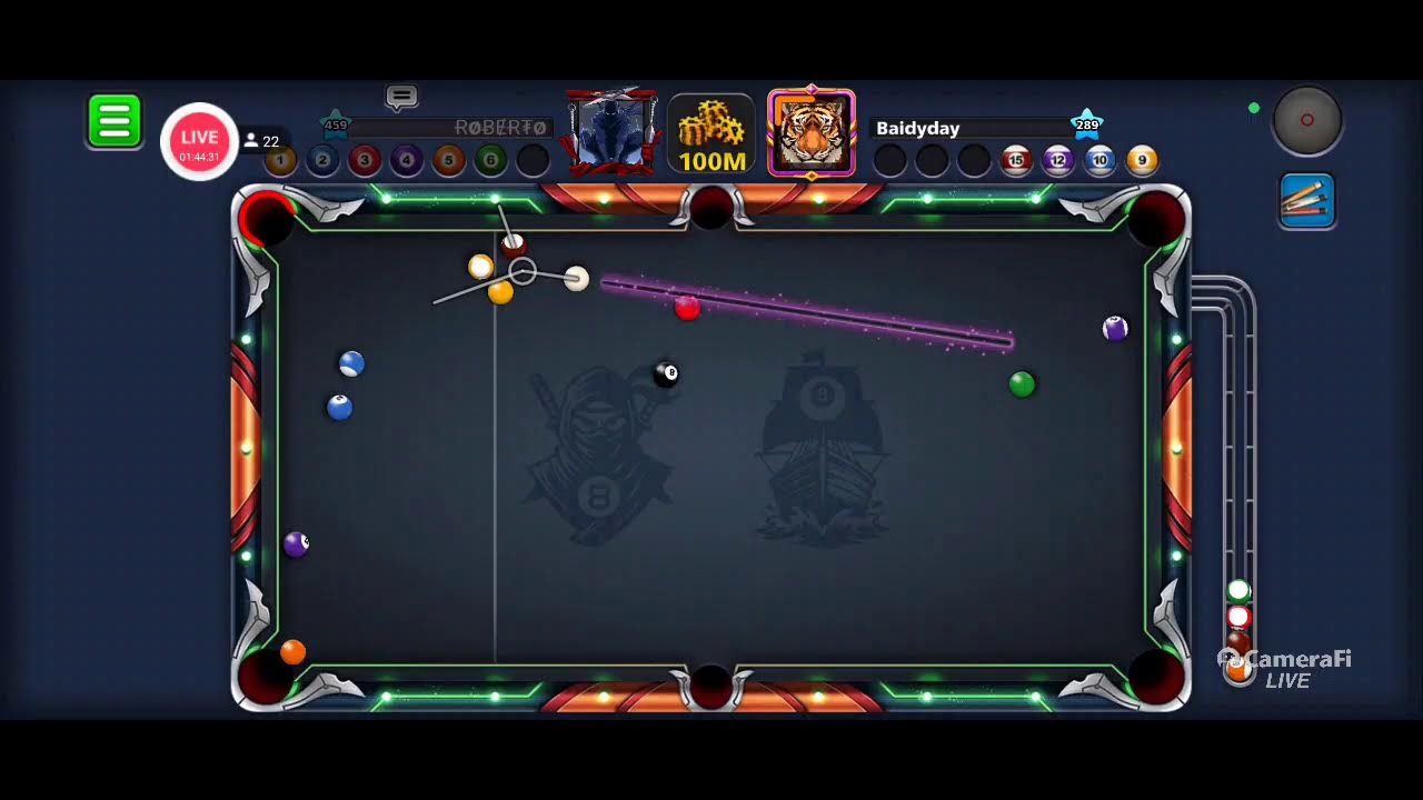IRANILDO 8 BALL POOL AO VIVO CONTA DO ROBERTO