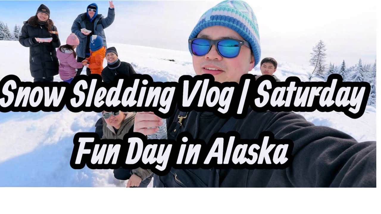 Alaska Snow Sledding Vlog | Winter Fun #snowsledding #sledding #alaska 