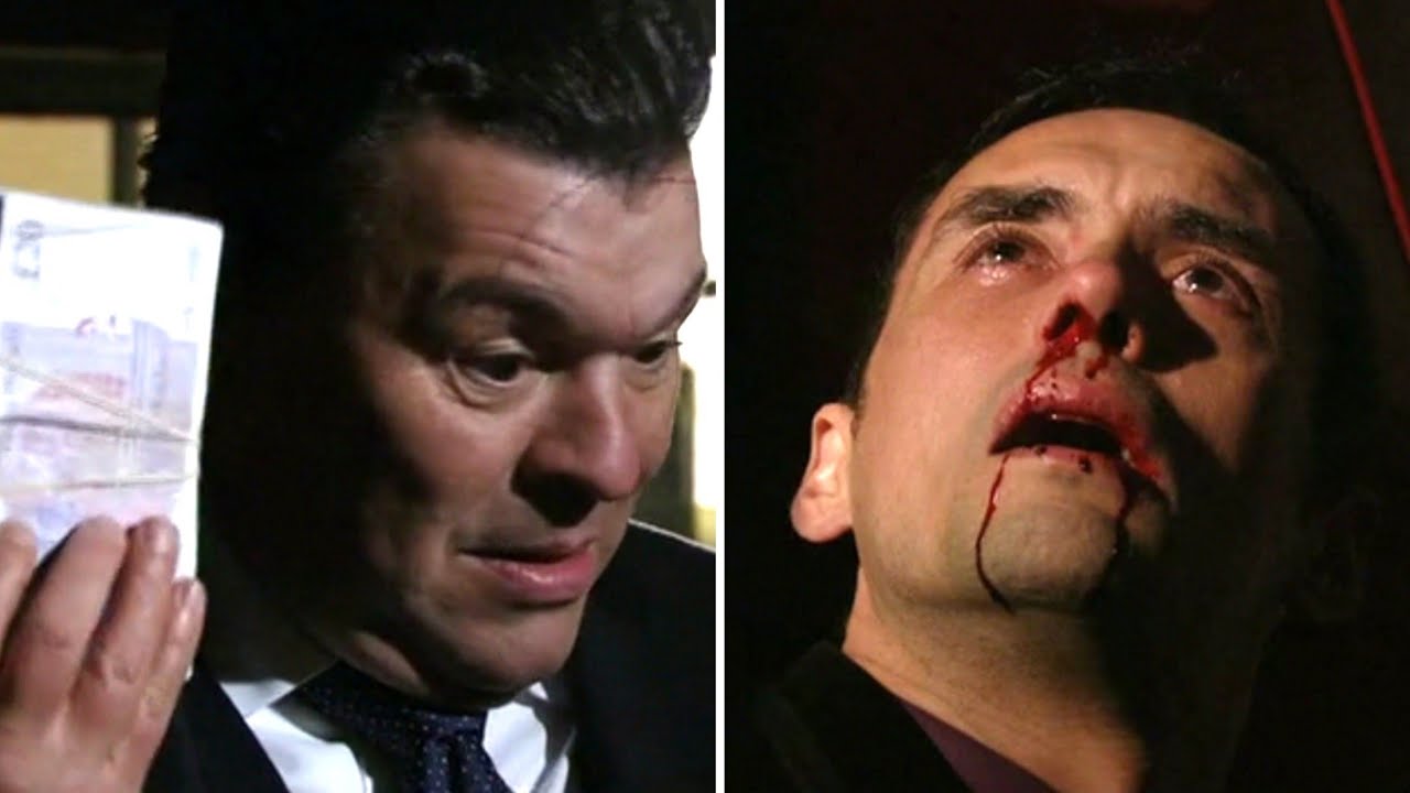 EastEnders - Derek Branning Beats Up Michael Moon (2nd February 2012)