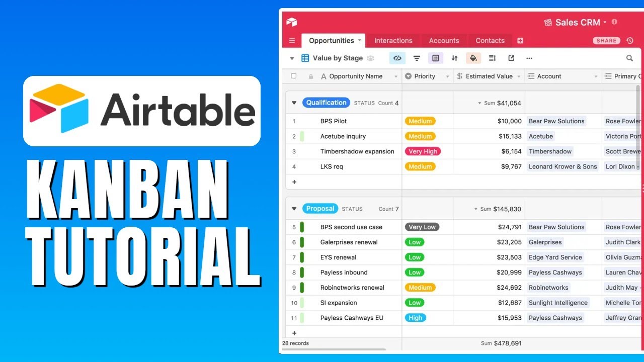 How To Use Kanban In Airtable - Airtable Kanban Tutorial