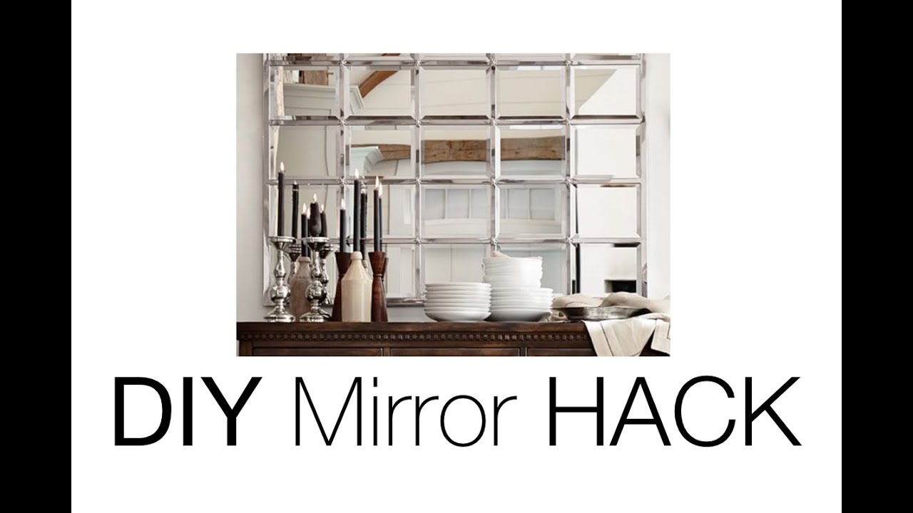 DIY Beveled Mirror | Pottery Barn Mirror HACK!