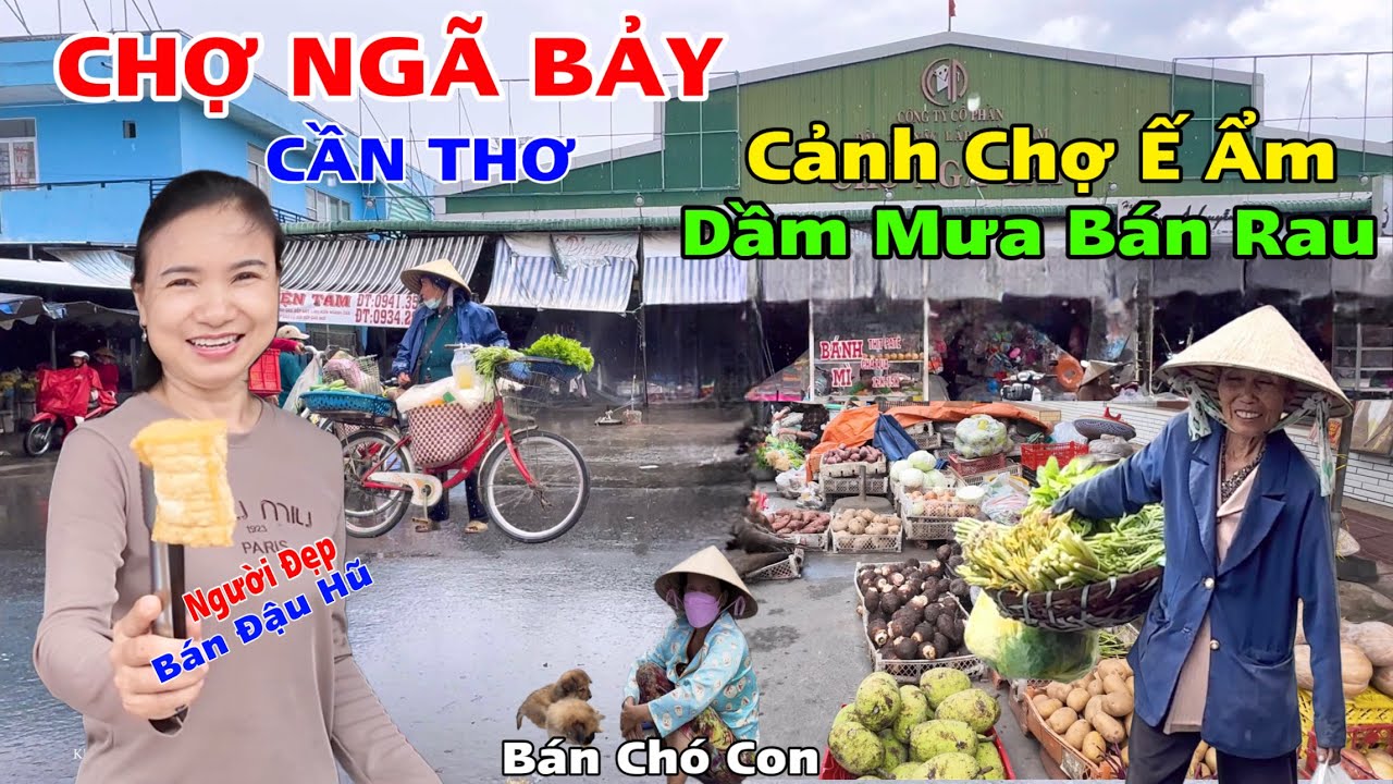 Quá Khổ Chợ Ngã Bảy Cần Thơ Mua Bán Ế Ẩm Còn Gặp Cảnh Trời Mưa Nhìn Mấy Cô Bán Rau Mà Thấy Thương
