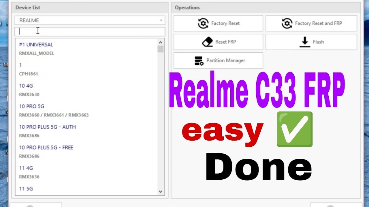 Realme RMX3624 (C35) UNLOCK 🔓 EASY ✅ 
