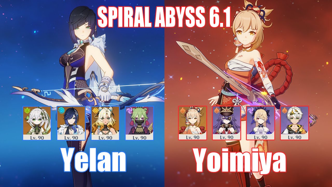 C1 Yelan Hyperbloom & C0 Yoimiya Overload | Spiral Abyss 6.1 Luna II | Genshin Impact