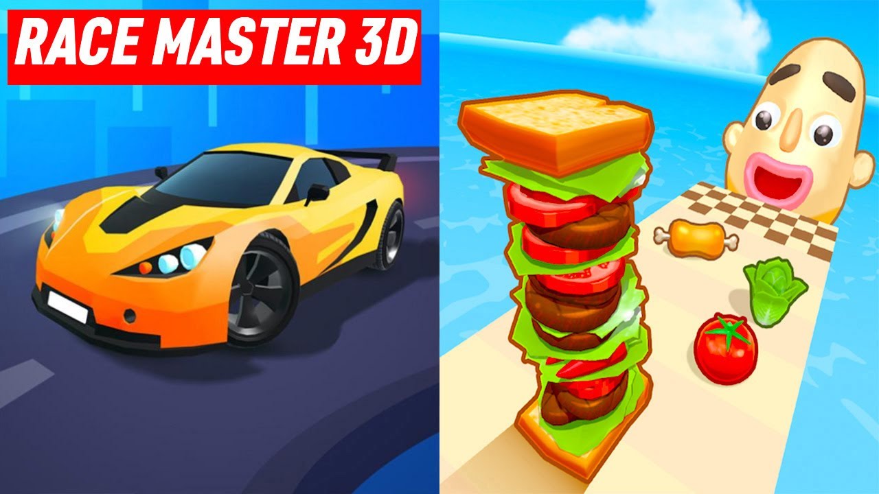 Race Master 3D VS Sandwich Runner - All Levels Gameplay Android iOS Ep 3