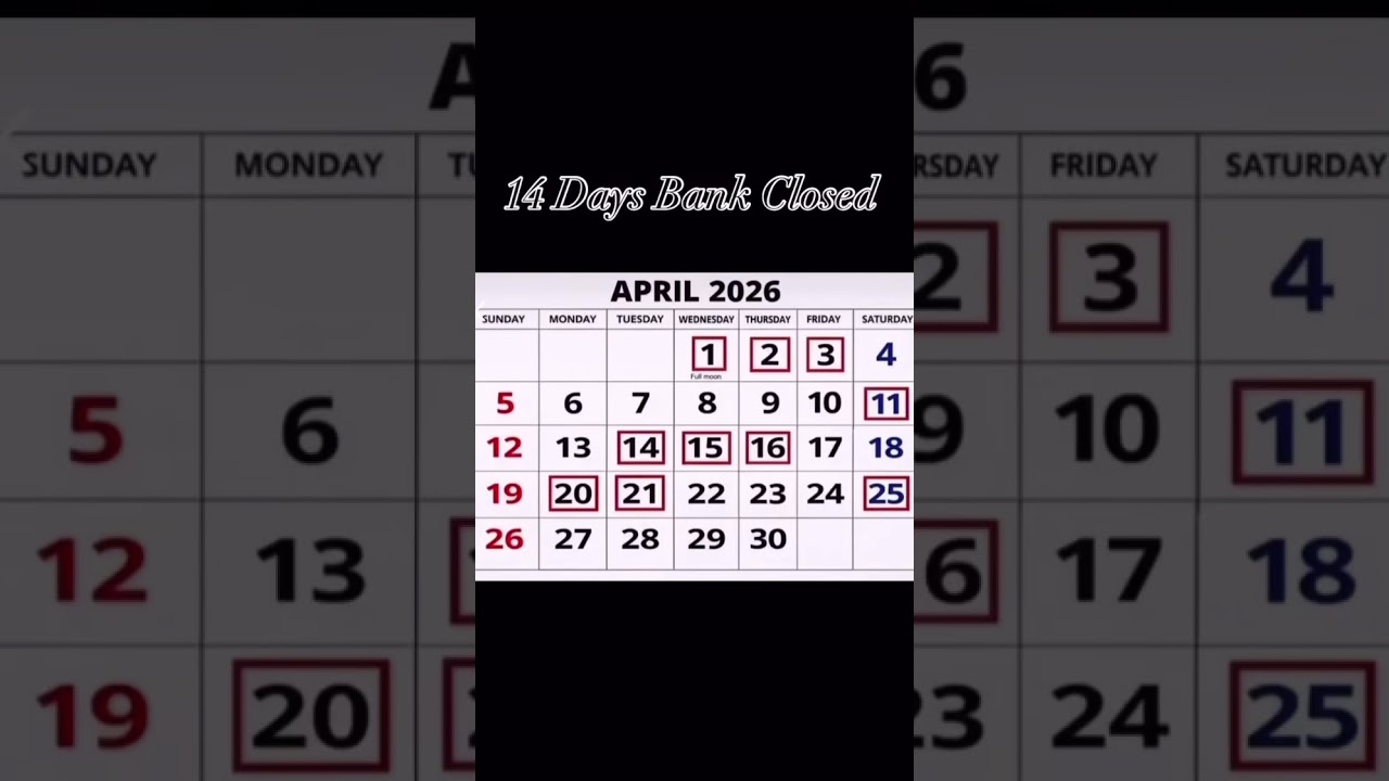 April 2026 Bank Holiday #shortvideo #bank