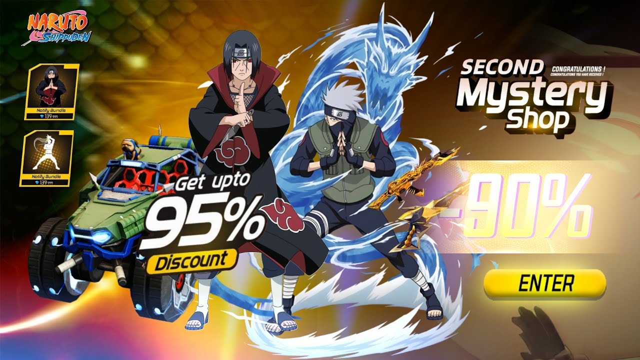 Kakashi Bundle SECOND Mystery Shop Event, M1887 Skin Return | Free Fire New Event | ff new event