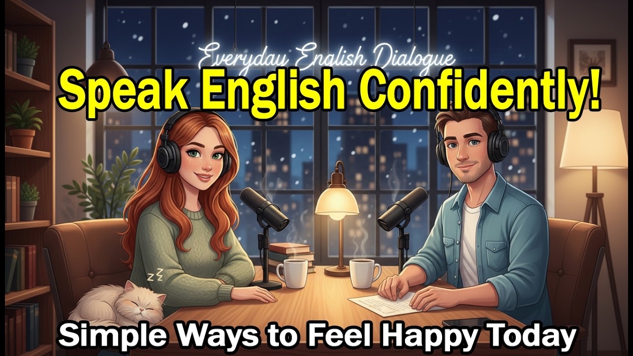 English Podcast For Easy English Conversation | Simple Ways to Feel Happy Today | Learn English Fast