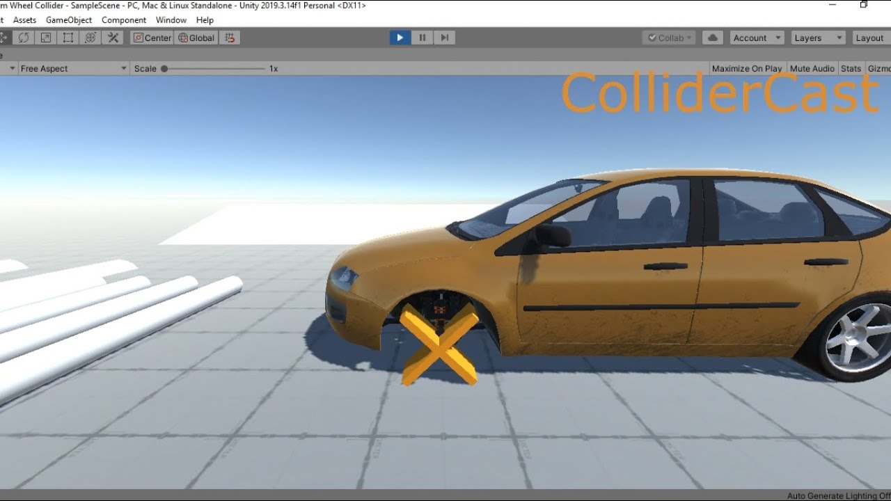 [Unity] Mesh Cast Wheel Collider [Vehicle Physics]