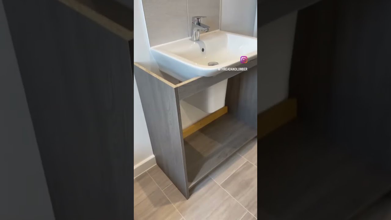 Couldn&rsquo;t find an under sink cabinet that would fit - so made one. 💪 #diy #rethinkredesignrepurpose