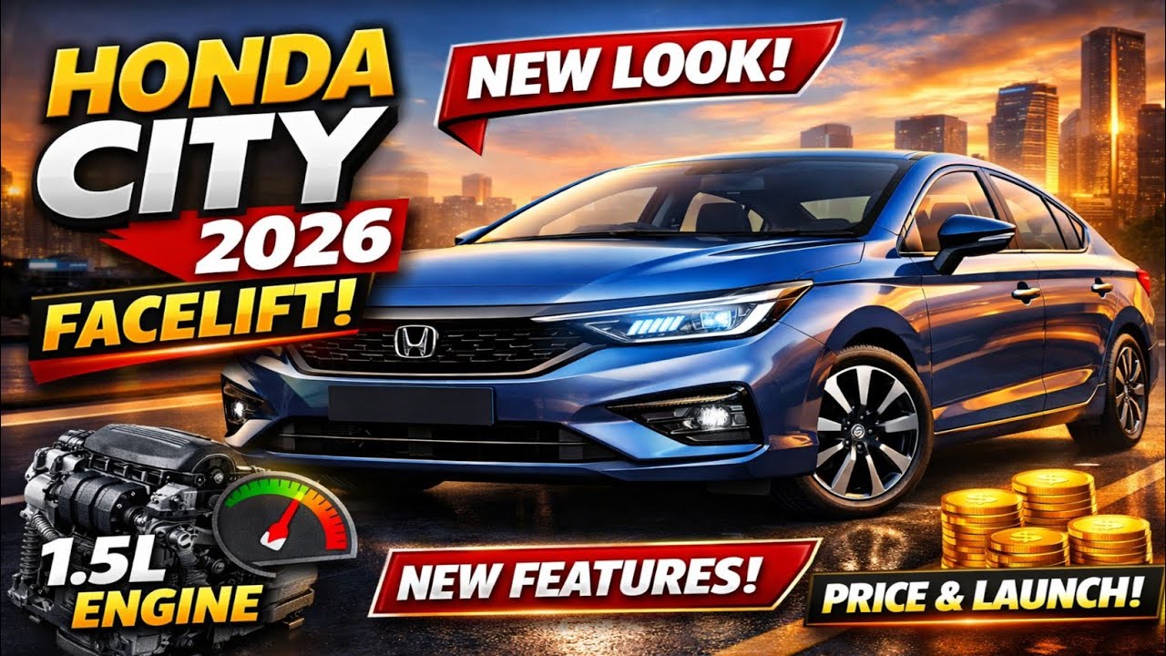 Honda City Facelift 2026 – New Design, Features, Interior, Engine & Expected Price Explained