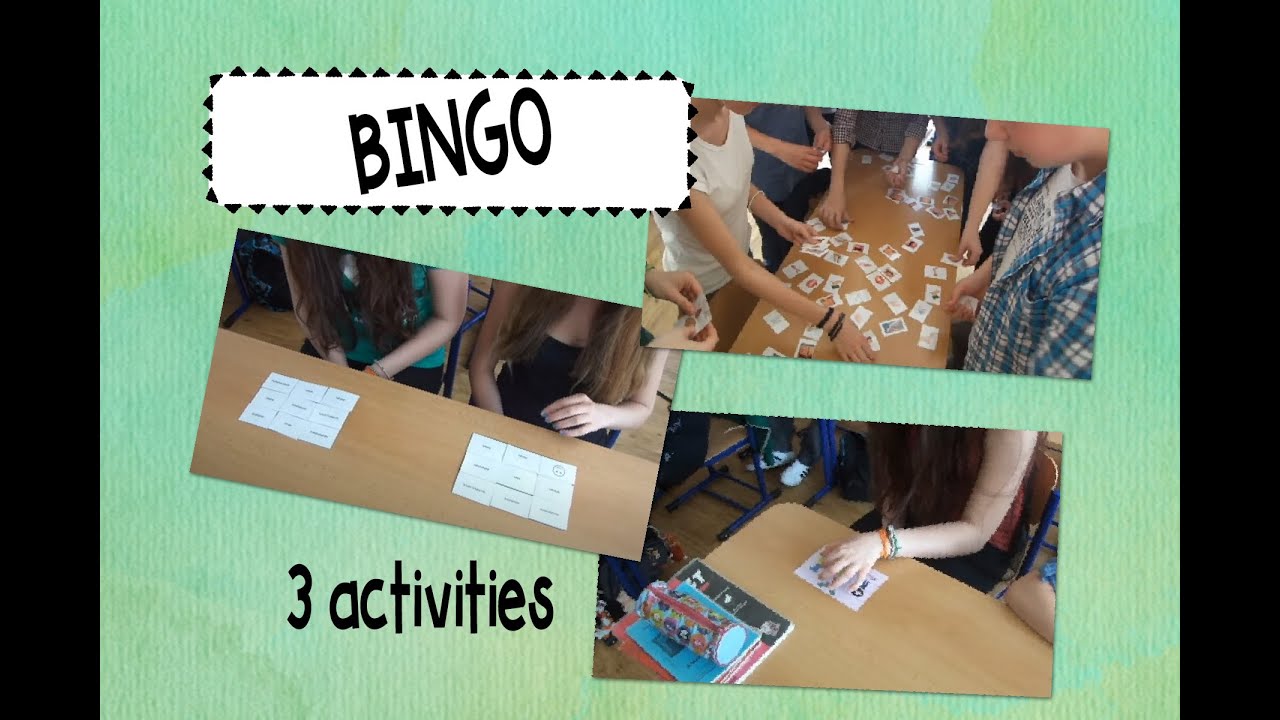 Bingo - 3 different activities