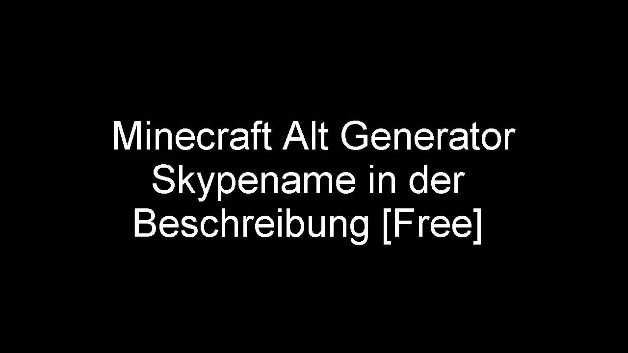 MC ALT GENERATOR WORKS 100%!!! [FREE]