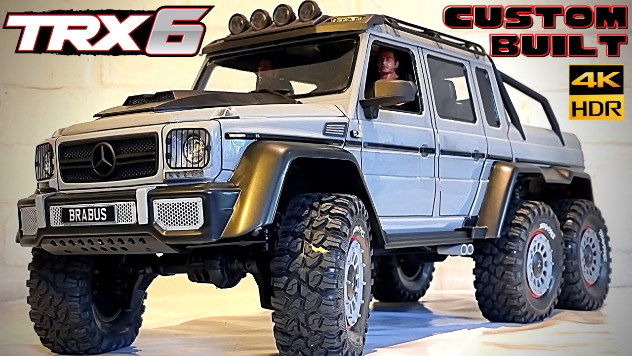 TRAXXAS TRX-6 6X6 Custom Build Rc Painting Lexan Body Fit Interior Rear Bed Install Mercedes Truck